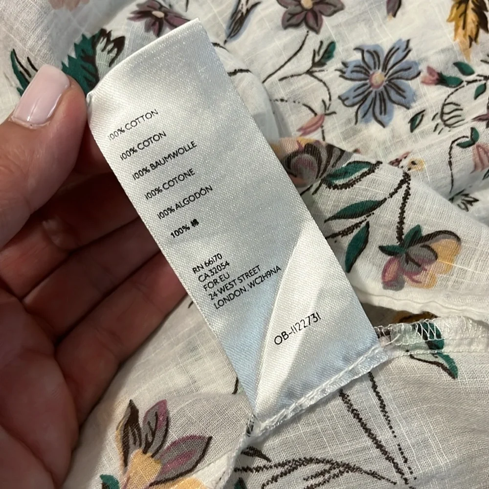 Anthropologie Genevra Lace Trim Peasant Blouse Size Small - Picture 13 of 13